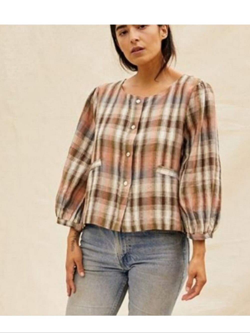 SUGAR CANDY MOUNTAIN DAISY TOP IN PLAID